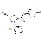 1H-Pyrazole-5-carboxamide, 1-(3-chloro-2-pyridinyl)-3-cyano-N-(4-iodophenyl)-