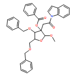 α-D-Ribofuranoside, methyl 2-C-[2-(1H-indol-1-yl)-2-oxoethyl]-3,5-bis-O-(phenylmethyl)-, 2-benzoate