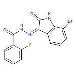 Benzoic acid, 2-fluoro-, (2Z)-2-(7-bromo-1,2-dihydro-2-oxo-3H-indol-3-ylidene)hydrazide