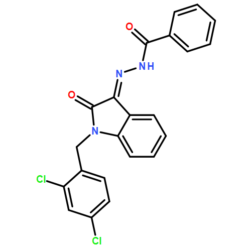 Benzoic acid, (2Z)-2-[1-[(2,4-dichlorophenyl)methyl]-1,2-dihydro-2-oxo-3H-indol-3-ylidene]hydrazide