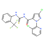 1H-Pyrazole-5-carboxamide, 3-chloro-1-(3-chloro-2-pyridinyl)-N-[thioxo[[2-(trifluoromethyl)phenyl]amino]methyl]-