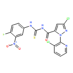 1H-Pyrazole-5-carboxamide, 3-chloro-1-(3-chloro-2-pyridinyl)-N-[[(4-fluoro-3-nitrophenyl)amino]thioxomethyl]-