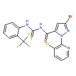 1H-Pyrazole-5-carboxamide, 3-bromo-1-(3-chloro-2-pyridinyl)-N-[thioxo[[2-(trifluoromethyl)phenyl]amino]methyl]-