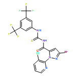 1H-Pyrazole-5-carboxamide, N-[[[3,5-bis(trifluoromethyl)phenyl]amino]thioxomethyl]-3-bromo-1-(3-chloro-2-pyridinyl)-