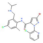 1H-Pyrazole-5-carboxamide, 3-bromo-N-[4-chloro-2-methyl-6-[[(1-methylethyl)amino]methyl]phenyl]-1-(3-chloro-2-pyridinyl)-