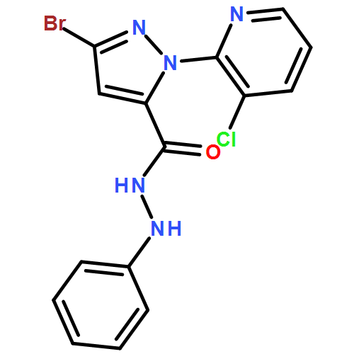 1H-Pyrazole-5-carboxylic acid, 3-bromo-1-(3-chloro-2-pyridinyl)-, 2-phenylhydrazide