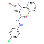 1H-Pyrazole-5-carboxylic acid, 3-bromo-1-(3-chloro-2-pyridinyl)-, 2-(4-chlorophenyl)hydrazide