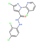 1H-Pyrazole-5-carboxylic acid, 3-chloro-1-(3-chloro-2-pyridinyl)-, 2-(2,4-dichlorophenyl)hydrazide