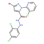 1H-Pyrazole-5-carboxylic acid, 3-bromo-1-(3-chloro-2-pyridinyl)-, 2-(2,4-dichlorophenyl)hydrazide