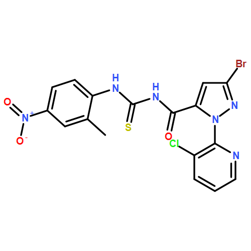 1H-Pyrazole-5-carboxamide, 3-bromo-1-(3-chloro-2-pyridinyl)-N-[[(2-methyl-4-nitrophenyl)amino]thioxomethyl]-