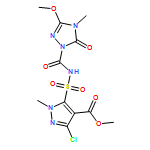 1H-Pyrazole-4-carboxylic acid, 3-chloro-5-[[[(4,5-dihydro-3-methoxy-4-methyl-5-oxo-1H-1,2,4-triazol-1-yl)carbonyl]amino]sulfonyl]-1-methyl-, methyl ester