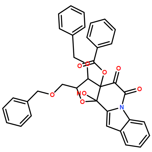 Furo[2',3':3,4]pyrido[1,2-a]indole-4,5-dione, 3a-(benzoyloxy)-2,3,3a,11b-tetrahydro-11b-hydroxy-3-(phenylmethoxy)-2-[(phenylmethoxy)methyl]-, (2R,3R,3aS,11bS)-