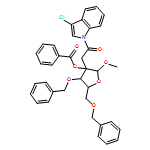 α-D-Ribofuranoside, methyl 2-C-[2-(3-chloro-1H-indol-1-yl)-2-oxoethyl]-3,5-bis-O-(phenylmethyl)-, 2-benzoate