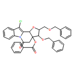 Furo[2',3':3,4]pyrido[1,2-a]indol-5(4H)-one, 3a-(benzoyloxy)-11-chloro-2,3,3a,11b-tetrahydro-3-(phenylmethoxy)-2-[(phenylmethoxy)methyl]-, (2R,3R,3aS,11bS)-