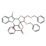 Furo[2',3':3,4]pyrido[1,2-a]indole-4,5-dione, 3a-(benzoyloxy)-11-chloro-2,3,3a,11b-tetrahydro-3-(phenylmethoxy)-2-[(phenylmethoxy)methyl]-, (2R,3R,3aS,11bS)-