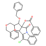 4H-Furo[2',3':3,4]pyrrolo[1,2-a]indol-4-one, 3a-(benzoyloxy)-10-chloro-2,3,3a,10b-tetrahydro-3-(phenylmethoxy)-2-[(phenylmethoxy)methyl]-, (2R,3R,3aS,10bS)-