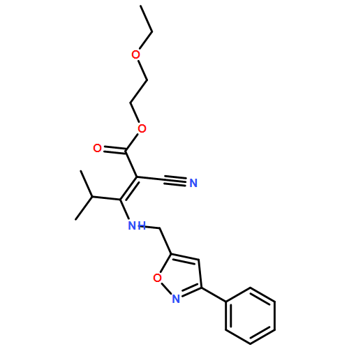 2-Pentenoic acid, 2-cyano-4-methyl-3-[[(3-phenyl-5-isoxazolyl)methyl]amino]-, 2-ethoxyethyl ester, (2Z)-