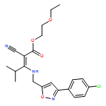 2-Pentenoic acid, 3-[[[3-(4-chlorophenyl)-5-isoxazolyl]methyl]amino]-2-cyano-4-methyl-, 2-ethoxyethyl ester, (2Z)-