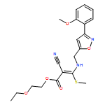 2-Propenoic acid, 2-cyano-3-[[[3-(2-methoxyphenyl)-5-isoxazolyl]methyl]amino]-3-(methylthio)-, 2-ethoxyethyl ester, (2E)-