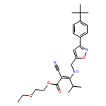 2-Pentenoic acid, 2-cyano-3-[[[3-[4-(1,1-dimethylethyl)phenyl]-5-isoxazolyl]methyl]amino]-4-methyl-, 2-ethoxyethyl ester, (2Z)-