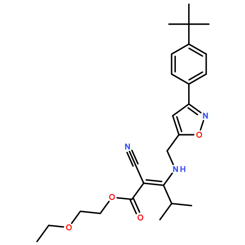 2-Pentenoic acid, 2-cyano-3-[[[3-[4-(1,1-dimethylethyl)phenyl]-5-isoxazolyl]methyl]amino]-4-methyl-, 2-ethoxyethyl ester, (2Z)-