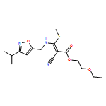 2-Propenoic acid, 2-cyano-3-[[[3-(1-methylethyl)-5-isoxazolyl]methyl]amino]-3-(methylthio)-, 2-ethoxyethyl ester, (2E)-