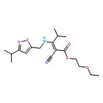 2-Pentenoic acid, 2-cyano-4-methyl-3-[[[3-(1-methylethyl)-5-isoxazolyl]methyl]amino]-, 2-ethoxyethyl ester, (2Z)-