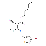 2-Propenoic acid, 3-[[(3-bromo-5-isoxazolyl)methyl]amino]-2-cyano-3-(methylthio)-, 2-ethoxyethyl ester, (2E)-