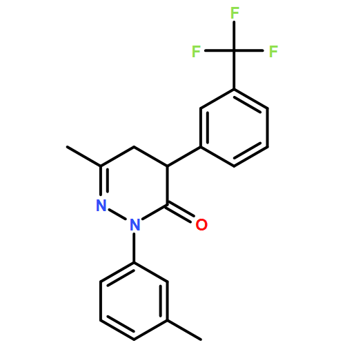 3(2H)-Pyridazinone, 4,5-dihydro-6-methyl-2-(3-methylphenyl)-4-[3-(trifluoromethyl)phenyl]-