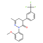 3(2H)-Pyridazinone, 4,5-dihydro-2-(2-methoxyphenyl)-6-methyl-4-[3-(trifluoromethyl)phenyl]-