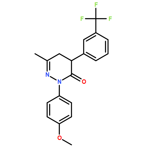 3(2H)-Pyridazinone, 4,5-dihydro-2-(4-methoxyphenyl)-6-methyl-4-[3-(trifluoromethyl)phenyl]-