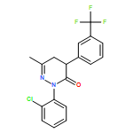 3(2H)-Pyridazinone, 2-(2-chlorophenyl)-4,5-dihydro-6-methyl-4-[3-(trifluoromethyl)phenyl]-