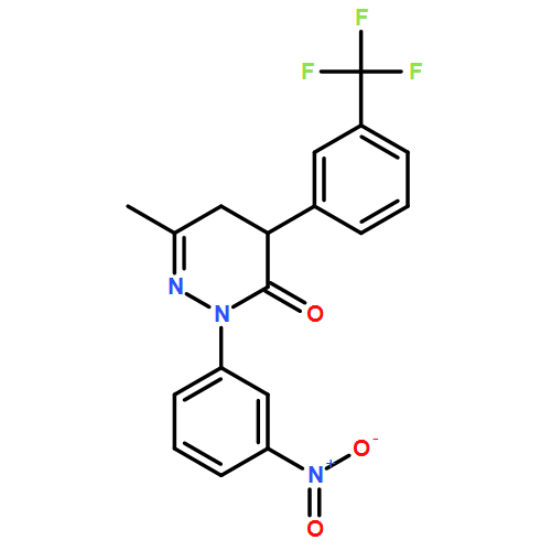 3(2H)-Pyridazinone, 4,5-dihydro-6-methyl-2-(3-nitrophenyl)-4-[3-(trifluoromethyl)phenyl]-