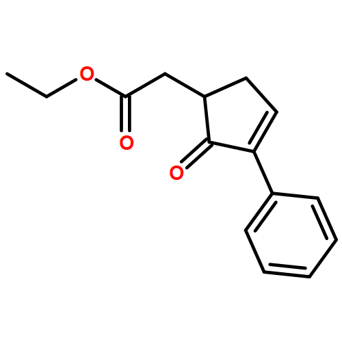 3-Cyclopentene-1-acetic acid, 2-oxo-3-phenyl-, ethyl ester