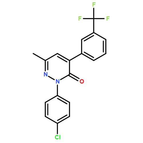 3(2H)-Pyridazinone, 2-(4-chlorophenyl)-6-methyl-4-[3-(trifluoromethyl)phenyl]-