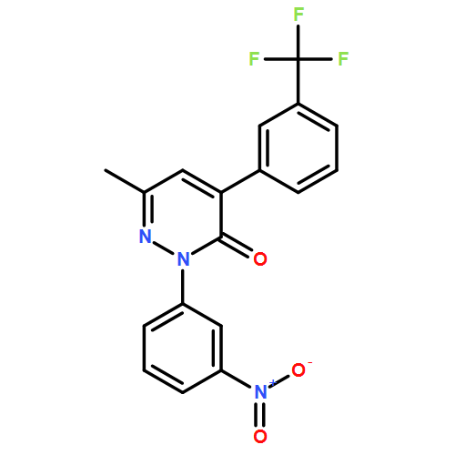 3(2H)-Pyridazinone, 6-methyl-2-(3-nitrophenyl)-4-[3-(trifluoromethyl)phenyl]-