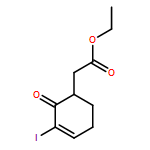 3-Cyclohexene-1-acetic acid, 3-iodo-2-oxo-, ethyl ester