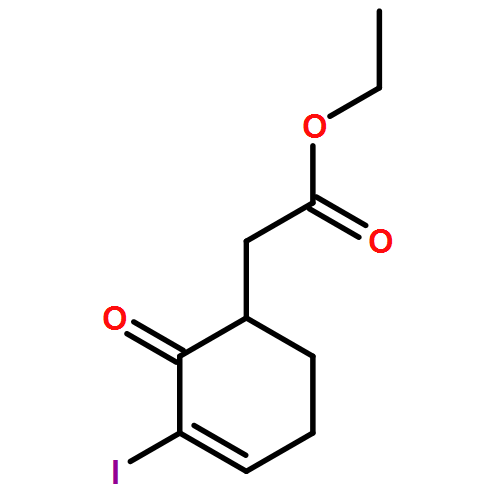 3-Cyclohexene-1-acetic acid, 3-iodo-2-oxo-, ethyl ester