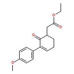 3-Cyclohexene-1-acetic acid, 3-(4-methoxyphenyl)-2-oxo-, ethyl ester