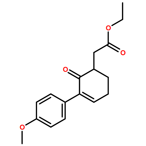 3-Cyclohexene-1-acetic acid, 3-(4-methoxyphenyl)-2-oxo-, ethyl ester