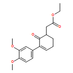 3-Cyclohexene-1-acetic acid, 3-(3,4-dimethoxyphenyl)-2-oxo-, ethyl ester