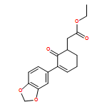 3-Cyclohexene-1-acetic acid, 3-(1,3-benzodioxol-5-yl)-2-oxo-, ethyl ester