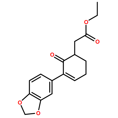 3-Cyclohexene-1-acetic acid, 3-(1,3-benzodioxol-5-yl)-2-oxo-, ethyl ester