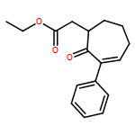 3-Cycloheptene-1-acetic acid, 2-oxo-3-phenyl-, ethyl ester