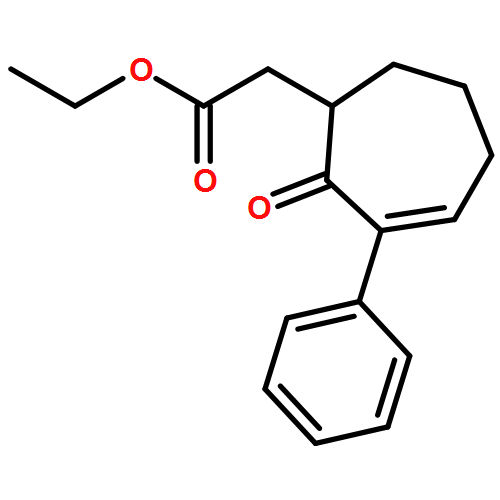 3-Cycloheptene-1-acetic acid, 2-oxo-3-phenyl-, ethyl ester