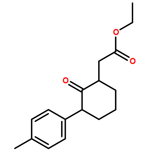 Cyclohexaneacetic acid, 3-(4-methylphenyl)-2-oxo-, ethyl ester, (1R,3S)-rel-