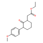 Cyclohexaneacetic acid, 3-(4-methoxyphenyl)-2-oxo-, ethyl ester, (1R,3S)-rel-