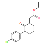 Cyclohexaneacetic acid, 3-(4-chlorophenyl)-2-oxo-, ethyl ester, (1R,3S)-rel-