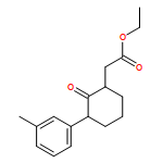 Cyclohexaneacetic acid, 3-(3-methylphenyl)-2-oxo-, ethyl ester, (1R,3S)-rel-