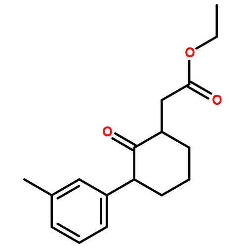 Cyclohexaneacetic acid, 3-(3-methylphenyl)-2-oxo-, ethyl ester, (1R,3S)-rel-